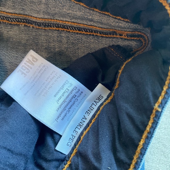 PAIGE Skyline Ankle Peg Dark Wash Jeans - Picture 6 of 9